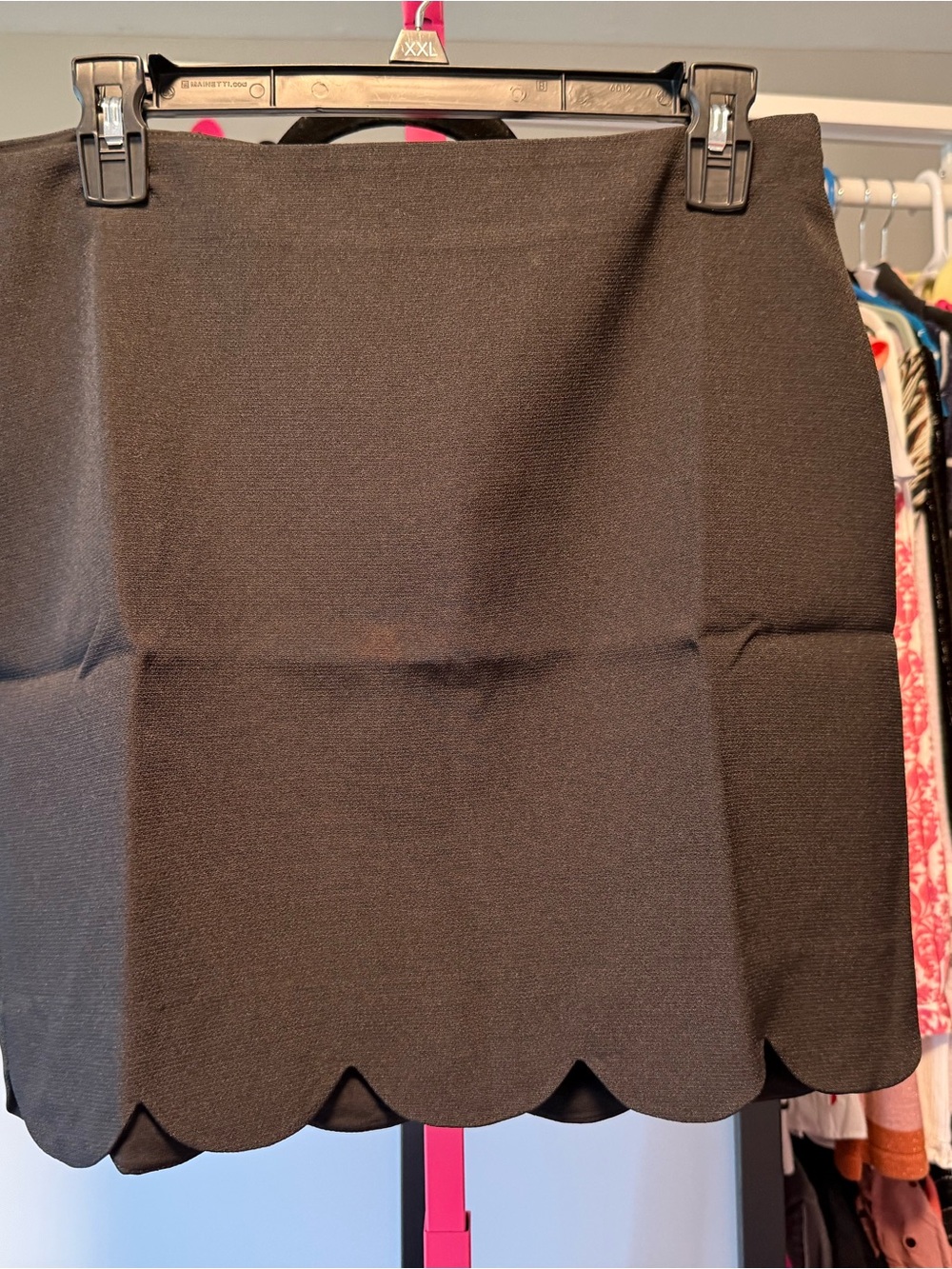Aftermarket Black Scalloped Mini Skirt Size Large NWOT